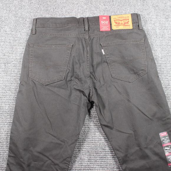Levi’s 502 Jeans Mens 34x34 Gray Regular Taper Stretch NWT - Picture 5 of 10